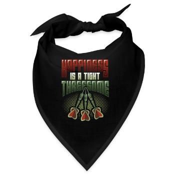 Glück Ist Ein Enges Dreiergespann, Dartpfeil - Bandana - Schwarz - Vorne