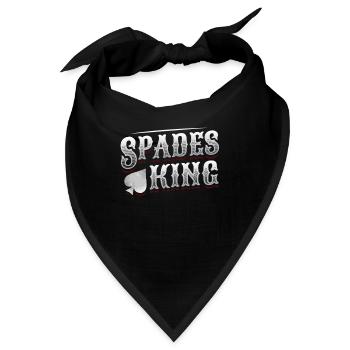 Pik König, Pik Karten - Bandana - Schwarz - Vorne