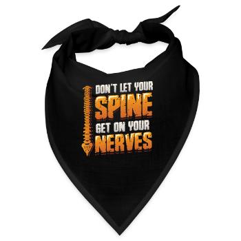 Lassen Sie Sich Von Ihrer Wirbelsäule Nicht Nervös - Bandana - Schwarz - Vorne