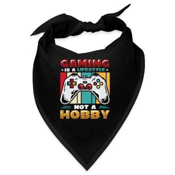 Spielen Ist Ein Lebensstil, Kein Hobby - Bandana - Schwarz - Vorne