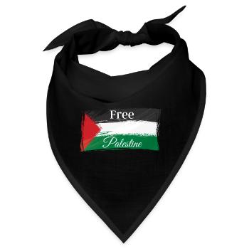 Free Palestine Palästina Frieden Freiheit - Bandana - Schwarz - Vorne