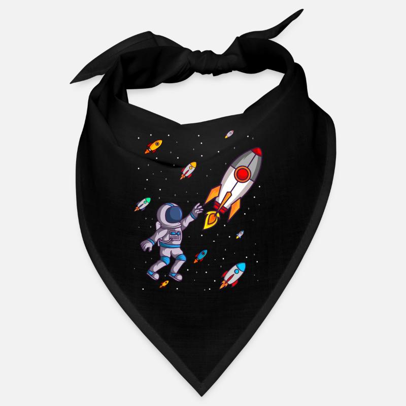 Space rockets with astronauts Bandana