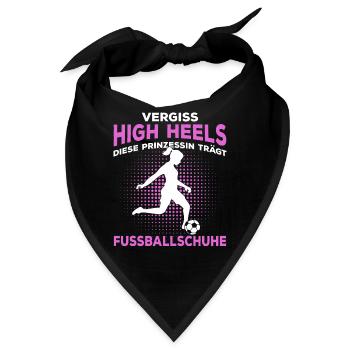 Fußball Mädchen Fußballspielerin Fußballerin - Bandana - Schwarz - Vorne