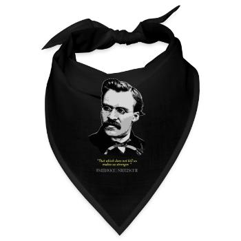 Zitat Friedrich Nietzsche - Bandana - Schwarz - Vorne