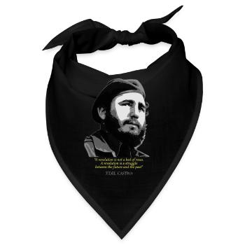 Fidel Castro Zitat - Bandana - Schwarz - Vorne
