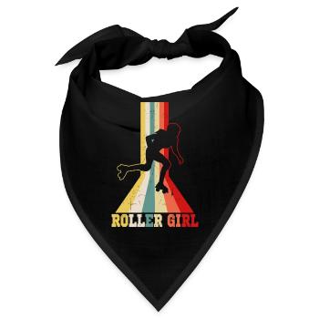 Roller Girl Rollschuhe Roller Derby Mädchen - Bandana - Schwarz - Vorne