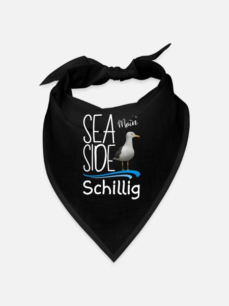 Schillig North Sea Moin Island Schillig Sea Side Seagull - Bandana - black - Front