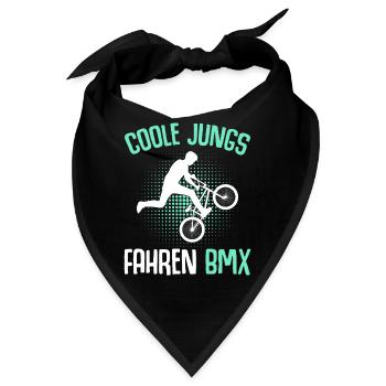 Coole Jungs fahren BMX Stunt Kinder - Bandana - Schwarz - Vorne