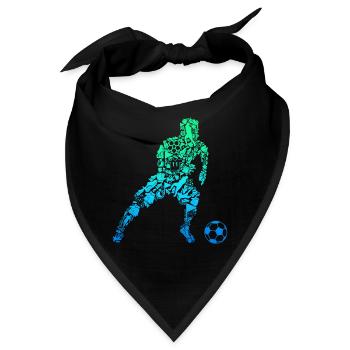 Fußball Fußballer Kinder Jungen - Bandana - Schwarz - Vorne