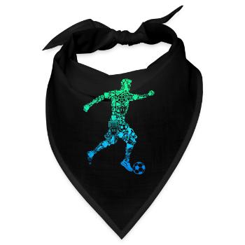 Fußball Fußballer Jungen Kinder - Bandana - Schwarz - Vorne