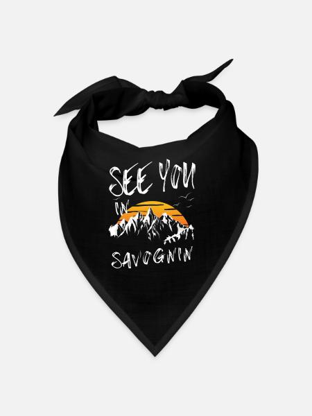 Savognin Schweiz wandern und Ski fahren - Bandana - Schwarz - Vorne