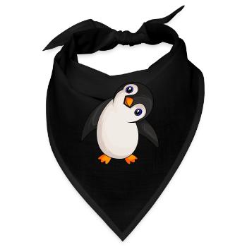 Pinguin Liebhaber Penguin Mädchen - Bandana - Schwarz - Vorne