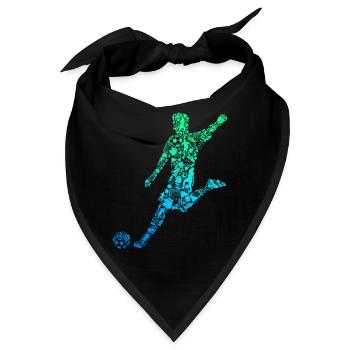 Fußball Fußballer Kinder Jungen Herren - Bandana - Schwarz - Vorne