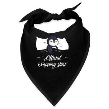 Pinguin Schlafshirt Penguin Geschenk - Bandana - Schwarz - Vorne