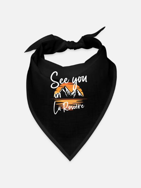 La Rosière Frankreich wandern und Ski fahren - Bandana - Schwarz - Vorne
