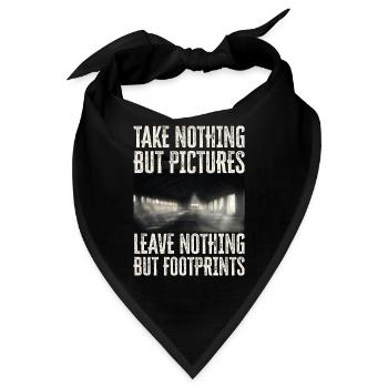 Take Nothing But Pictures Leave Nothing But - Bandana - Schwarz - Vorne