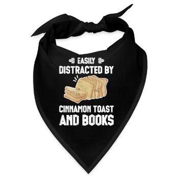 Easily Distracted By Cinnamon Toast - Bandana - Schwarz - Vorne