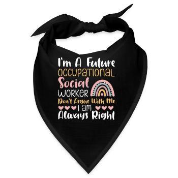Future Occupational Social Worker - Bandana - Schwarz - Vorne