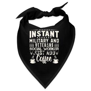 Instant Military And Veterans Worker - Bandana - Schwarz - Vorne