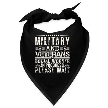 Military & Veterans Worker In Progress - Bandana - Schwarz - Vorne