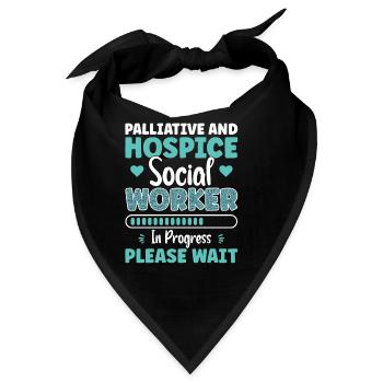 Palliative & Hospice Worker In Progress - Bandana - Schwarz - Vorne