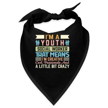 I Am A Youth Social Worker That Means - Bandana - Schwarz - Vorne