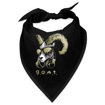 DJ Goat Bling G.O.A.T. Cooles und lustiges - Bandana - Schwarz - Vorne