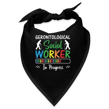 Gerontological Social Worker In Progress - Bandana - Schwarz - Vorne
