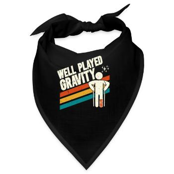 Gebrochenes Bein Spruch - Fraktur Gipsbein - Bandana - Schwarz - Vorne