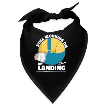 Gebrochener Arm Spruch - Fraktur Gipsarm - Bandana - Schwarz - Vorne
