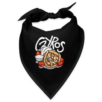 Gyros Food Gyros Lovers Balkan Cuisine - Bandana - Schwarz - Vorne