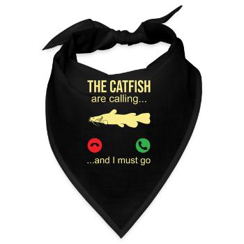 Catfish Telefonanruf - Wels Angler - Bandana - Schwarz - Vorne
