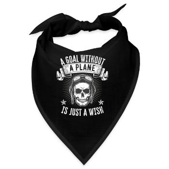 Flugkapitän Airline Flieger Pilot Jumbo Jet - Bandana - Schwarz - Vorne