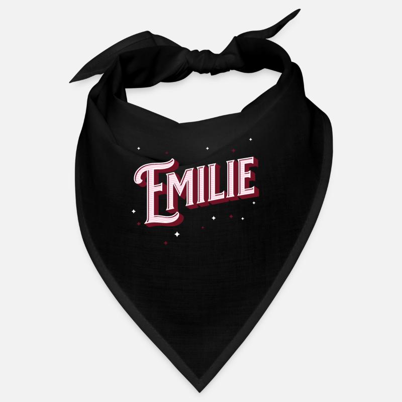 Nom Emilie personnalisé Bandana