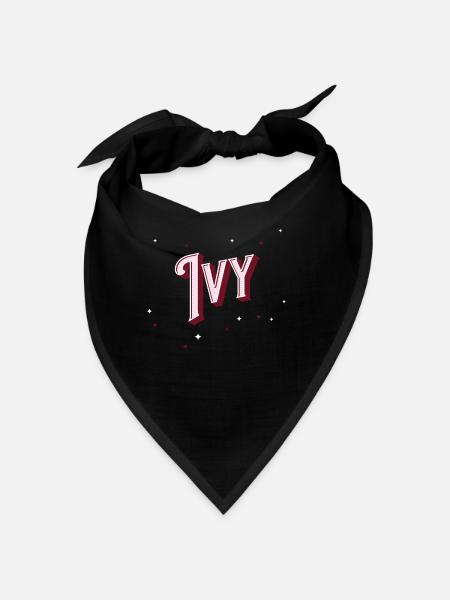 Ivy names personalized - Bandana - black - Front