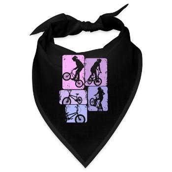 BMX Mädchen Bike Stunt Kinder - Bandana - Schwarz - Vorne