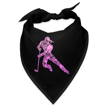 Eishockey Eishockeyspielerin Damen Mädchen - Bandana - Schwarz - Vorne