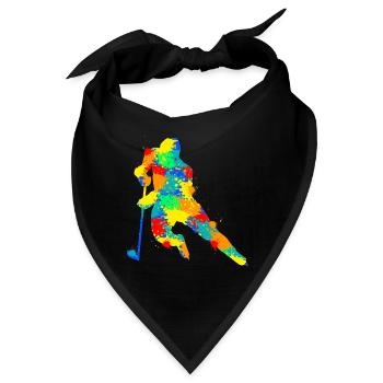 Eishockey Jungen Kinder Männer - Bandana - Schwarz - Vorne