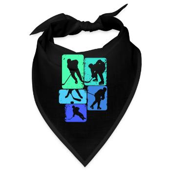 Eishockey Hockey Kinder Jungen Männer - Bandana - Schwarz - Vorne