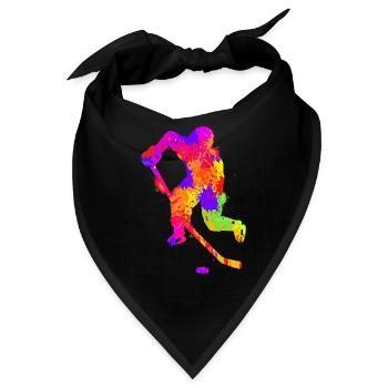 Eishockey Jungen Kinder Männer - Bandana - Schwarz - Vorne