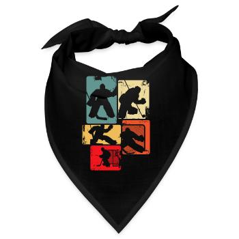 Eishockey Torwart Jungen Männer Kinder - Bandana - Schwarz - Vorne