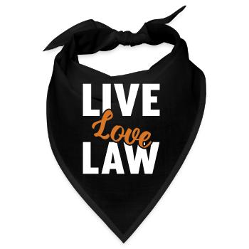 LIVE LAW Jura Student Jurist Lustig - Bandana - Schwarz - Vorne