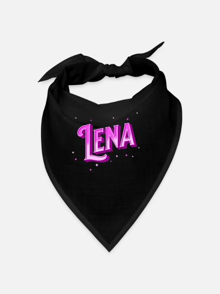 Lena Namen personalisiert - Bandana - Schwarz