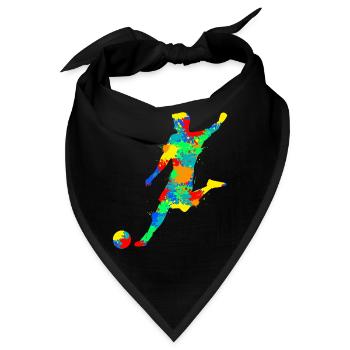 Fußball Fußballer Jungen Kinder - Bandana - Schwarz - Vorne