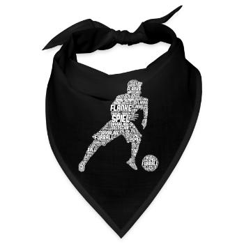 Fußball Fußballer Kinder Jungen Männer - Bandana - Schwarz - Vorne