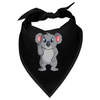Koala Koalabär Mädchen Jungen Damen Kinder - Bandana - Schwarz - Vorne
