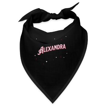 Alexandra Namen personalisiert - Bandana - Schwarz - Vorne