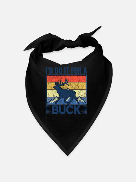Antlers Deer Hunting Hunting Hunting Season - Bandana - black - Front