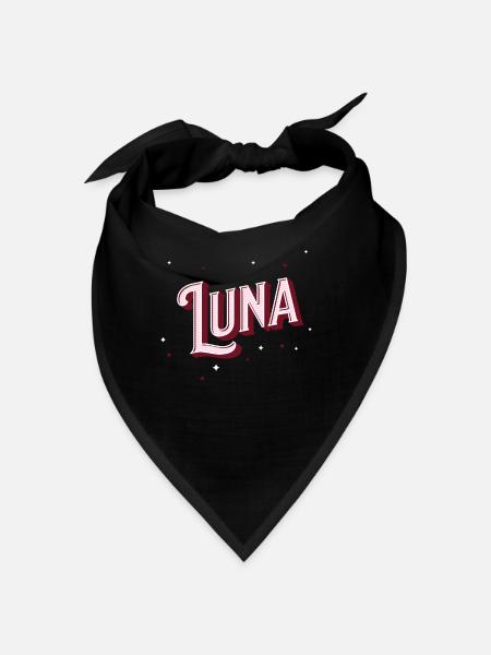 Luna Namen personalisiert - Bandana - Schwarz