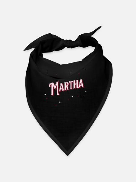 Le nom de Martha personnalisé - Bandana - noir - Devant